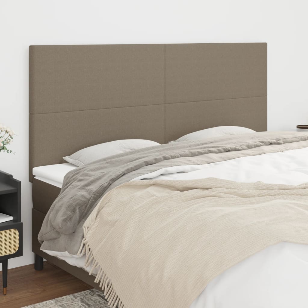 Tête de lit Taupe 180x5x118/128 cm Tissu - XIOS