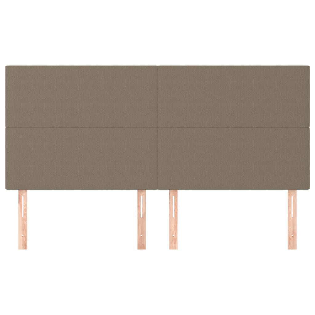 Tête de lit Taupe 200x5x118/128 cm Tissu - XIOS