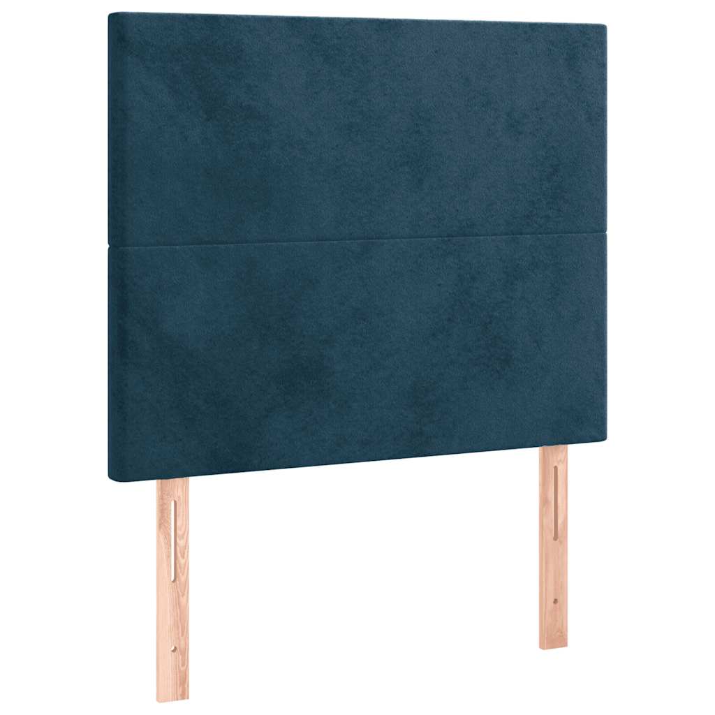 Tête de lit Bleu foncé 80x5x118/128 cm Velours - XIOS