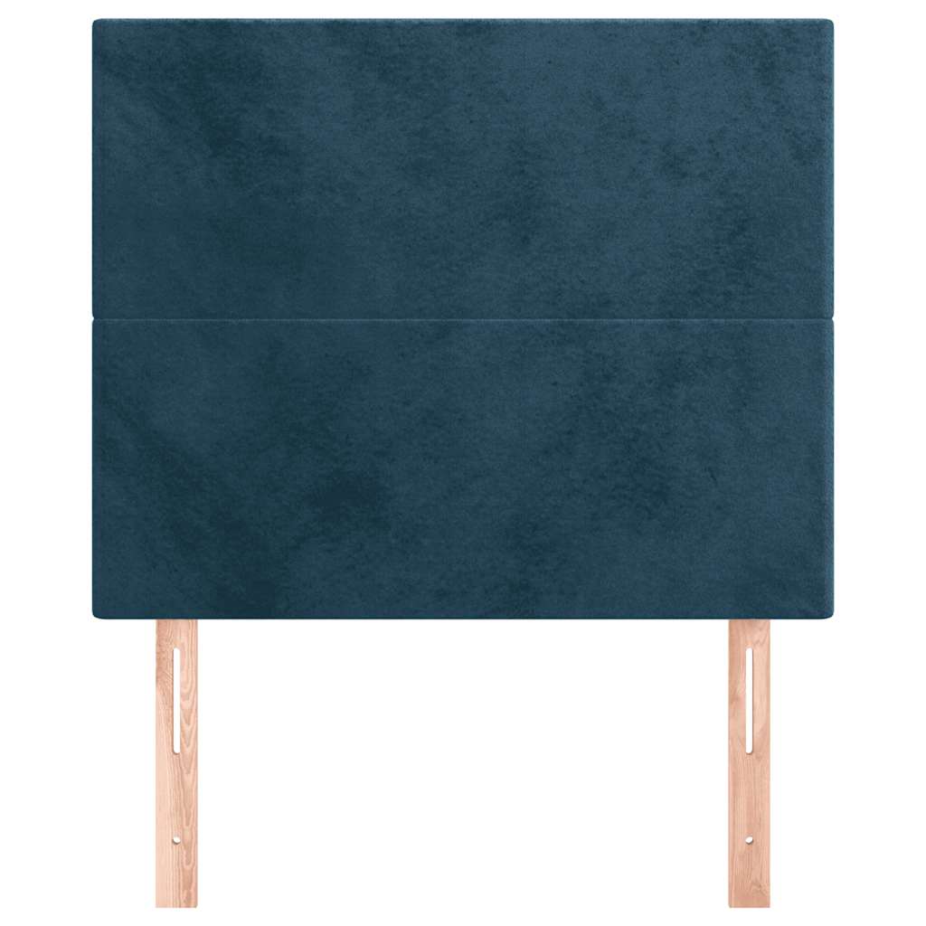 Tête de lit Bleu foncé 80x5x118/128 cm Velours - XIOS