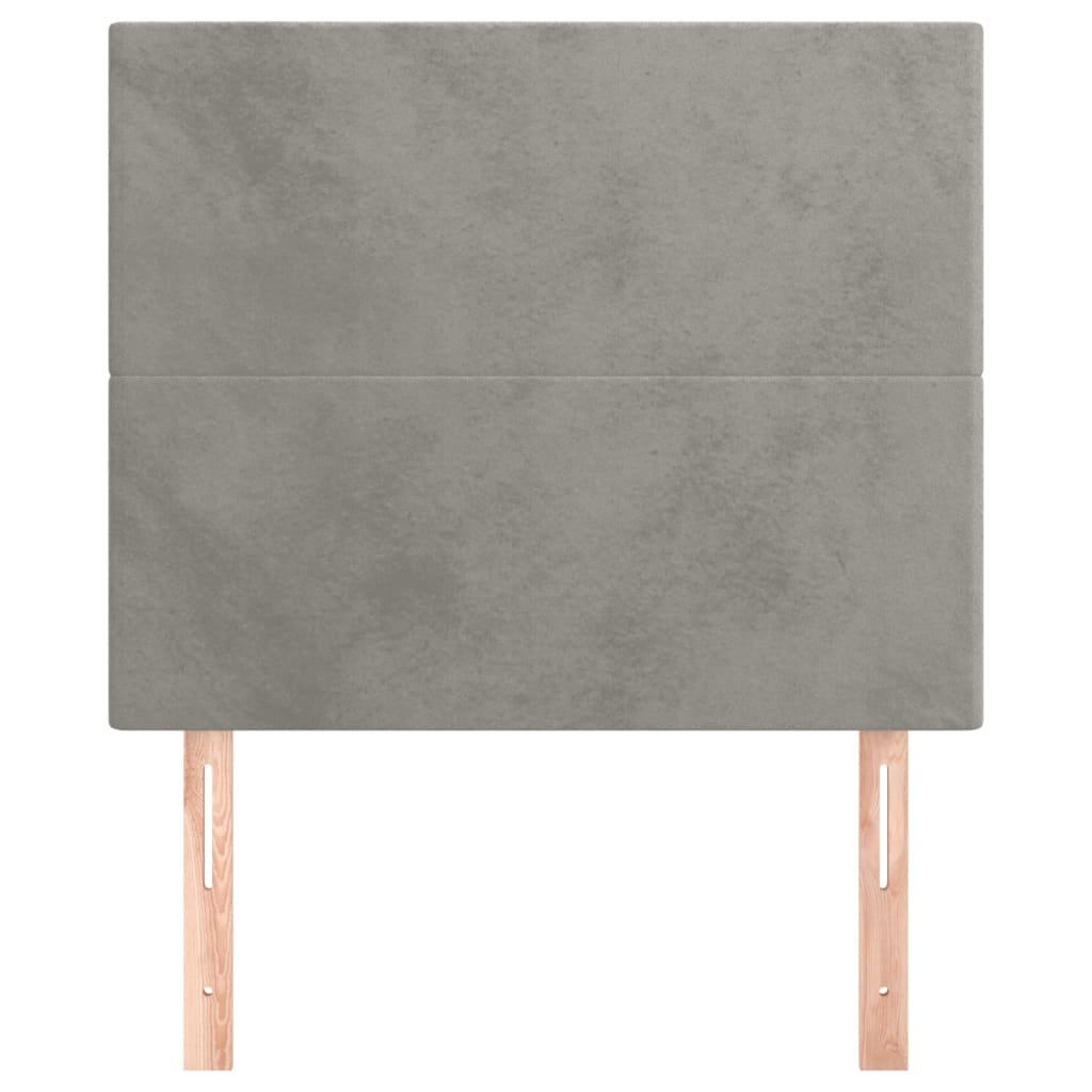 Têtes de lit 2 pcs Gris clair 100x5x78/88 cm Velours - XIOS