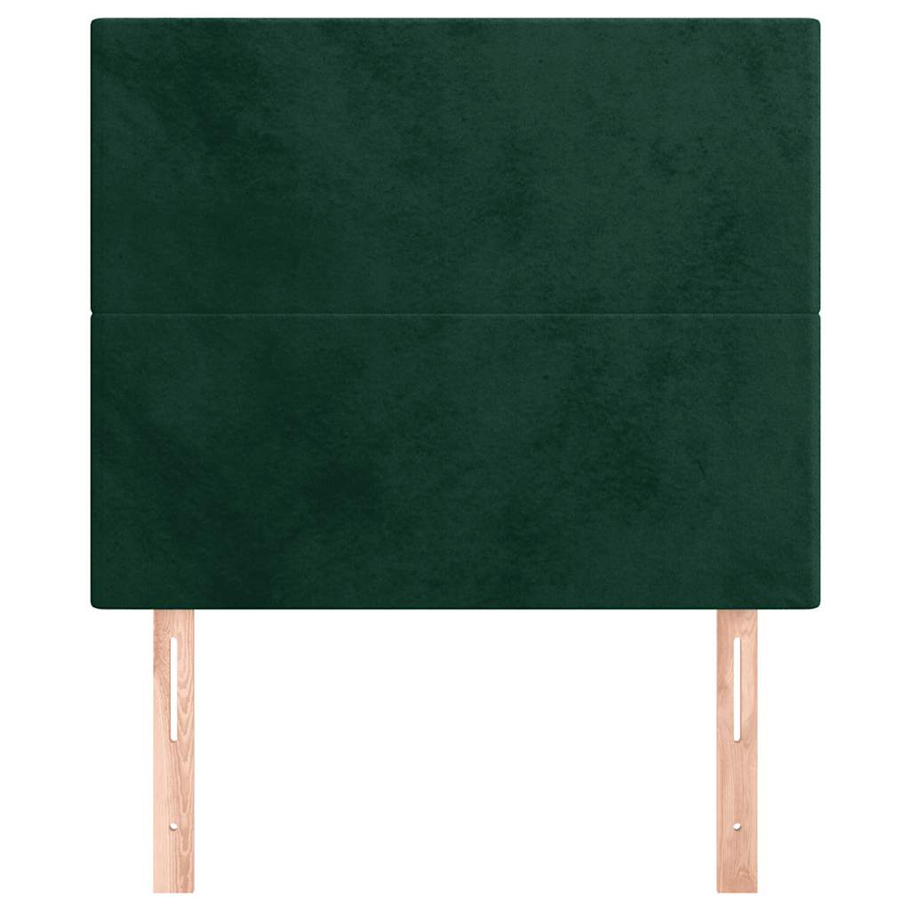Tête de lit Vert foncé 100x5x118/128 cm Velours - XIOS