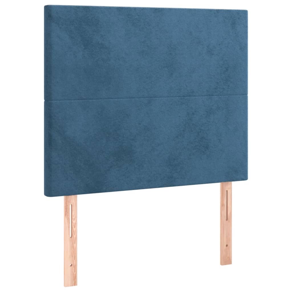 Têtes de lit 2 pcs Bleu foncé 100x5x78/88 cm Velours - XIOS
