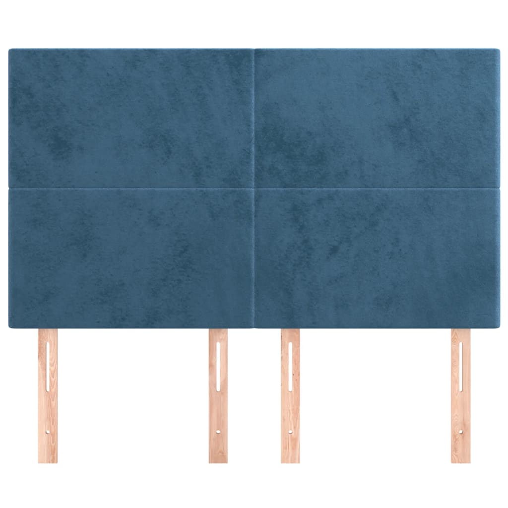 Tête de lit Bleu foncé 144 x 5 x 118/128 cm Velours - XIOS