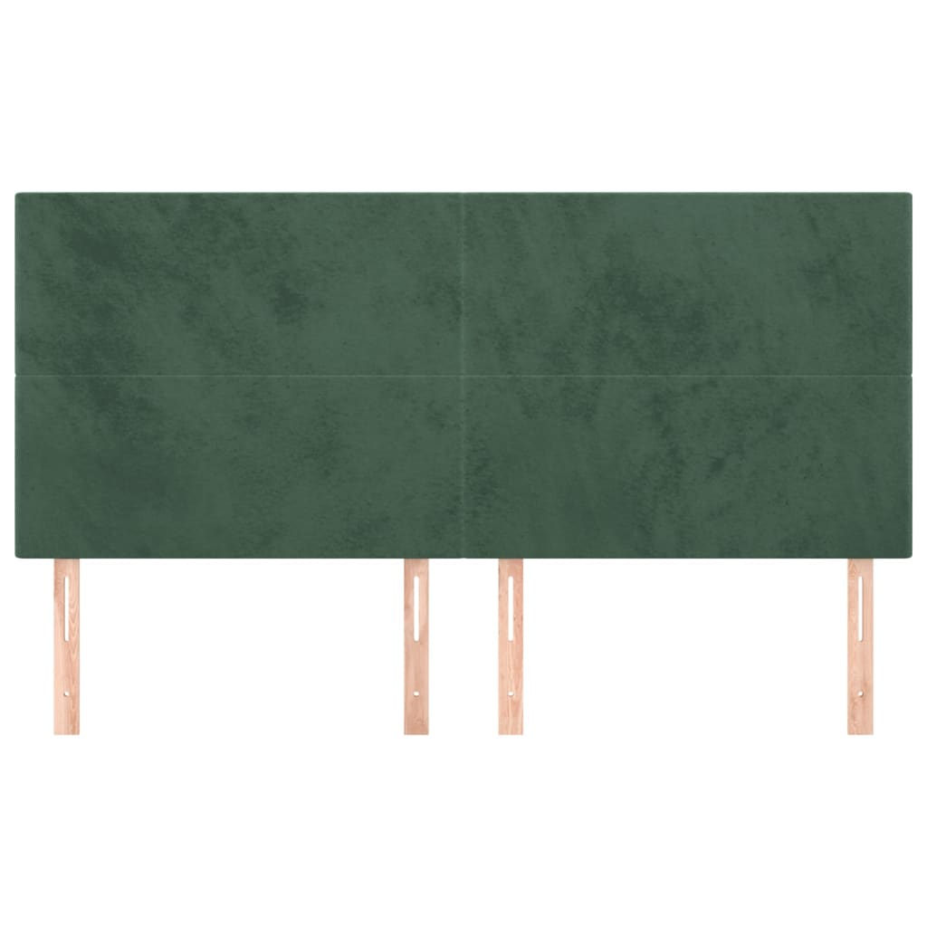 Tête de lit Vert foncé 160x5x118/128 cm Velours - XIOS