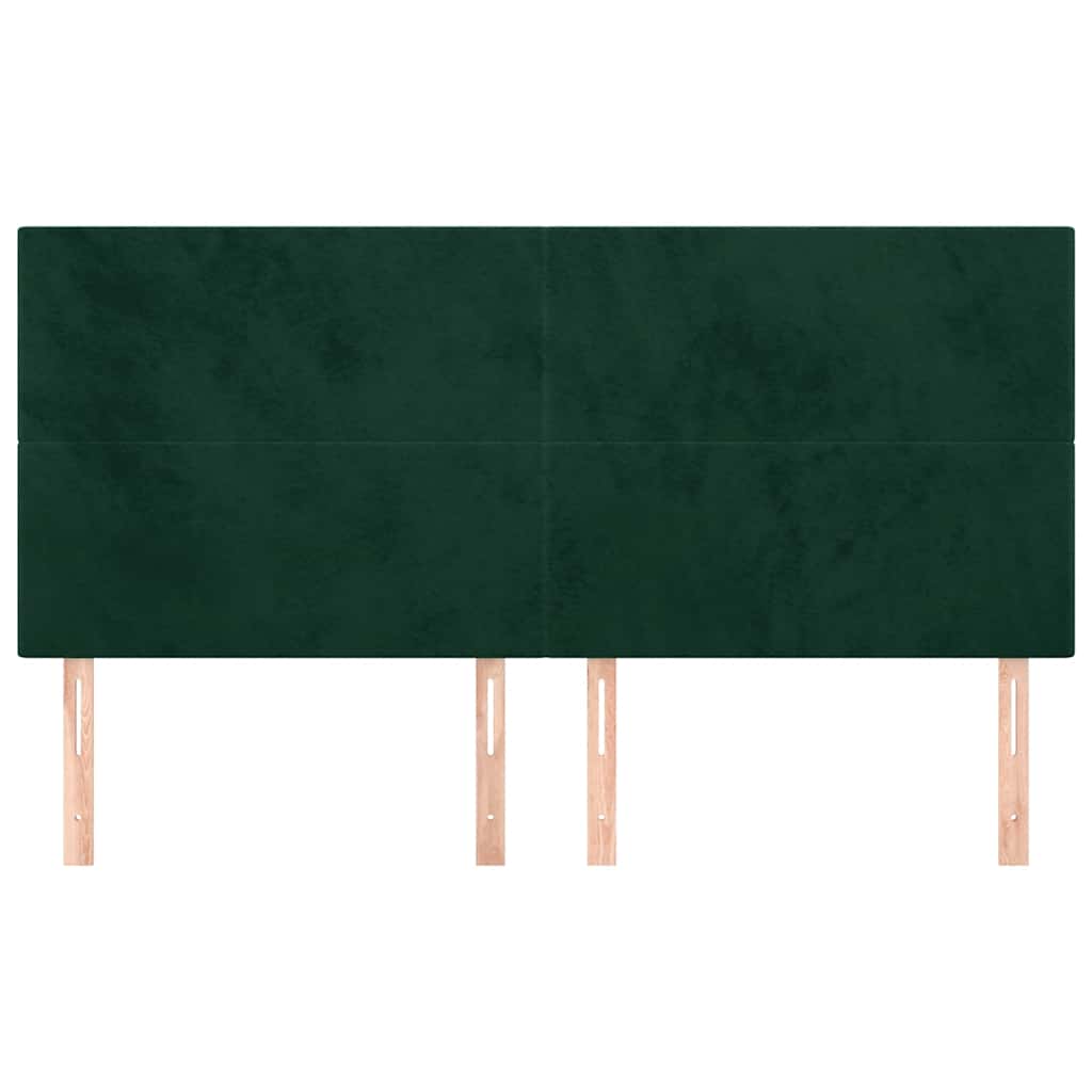 Tête de lit Vert foncé 180x5x118/128 cm Velours - XIOS