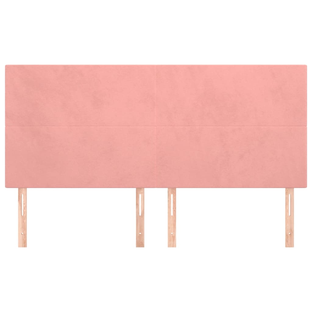 Têtes de lit 4 pcs Rose 90x5x78/88 cm Velours - XIOS
