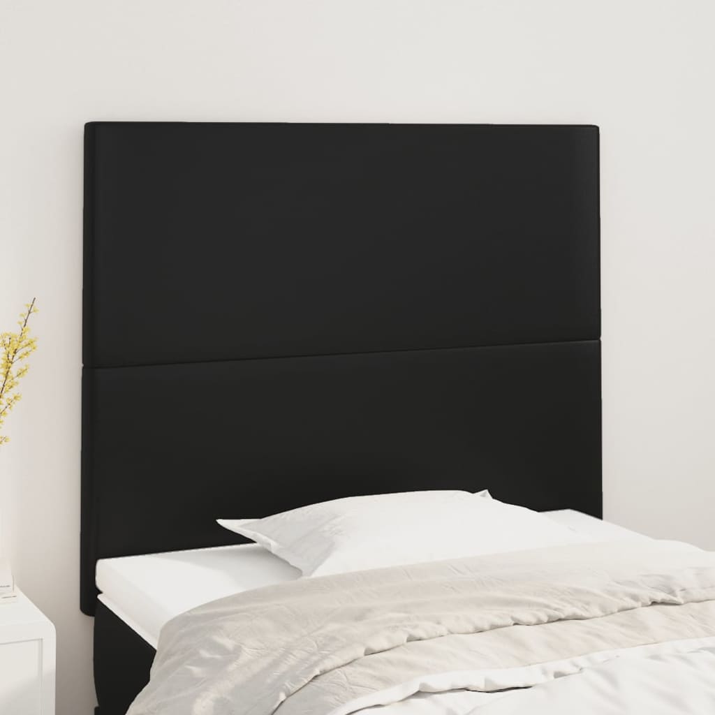 Tête de lit Noir 80x5x118/128 cm Similicuir - XIOS