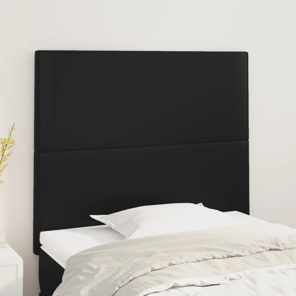 Têtes de lit 2 pcs Noir 90x5x78/88 cm Similicuir - XIOS