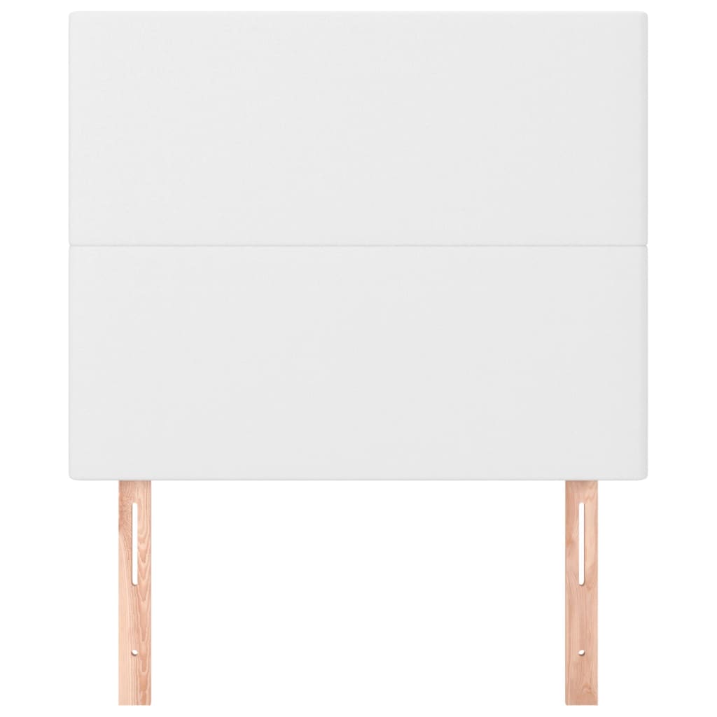 Tête de lit blanche 90 x 5 x 118/128 cm similicuir - XIOS
