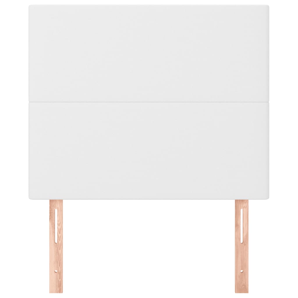 Tête de lit blanche 100 x 5 x 118/128 cm similicuir - XIOS
