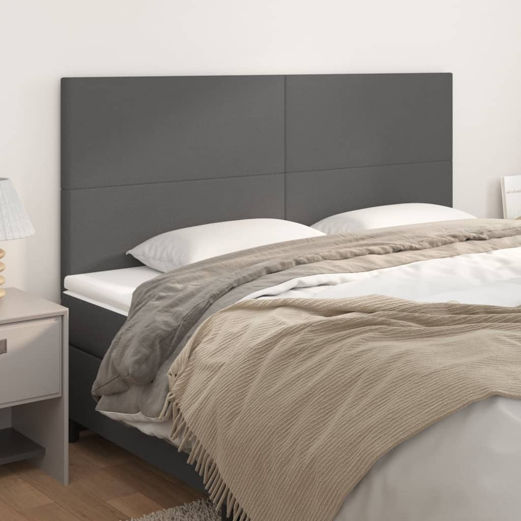 Tête de lit Gris 160x5x118/128 cm Similicuir - XIOS