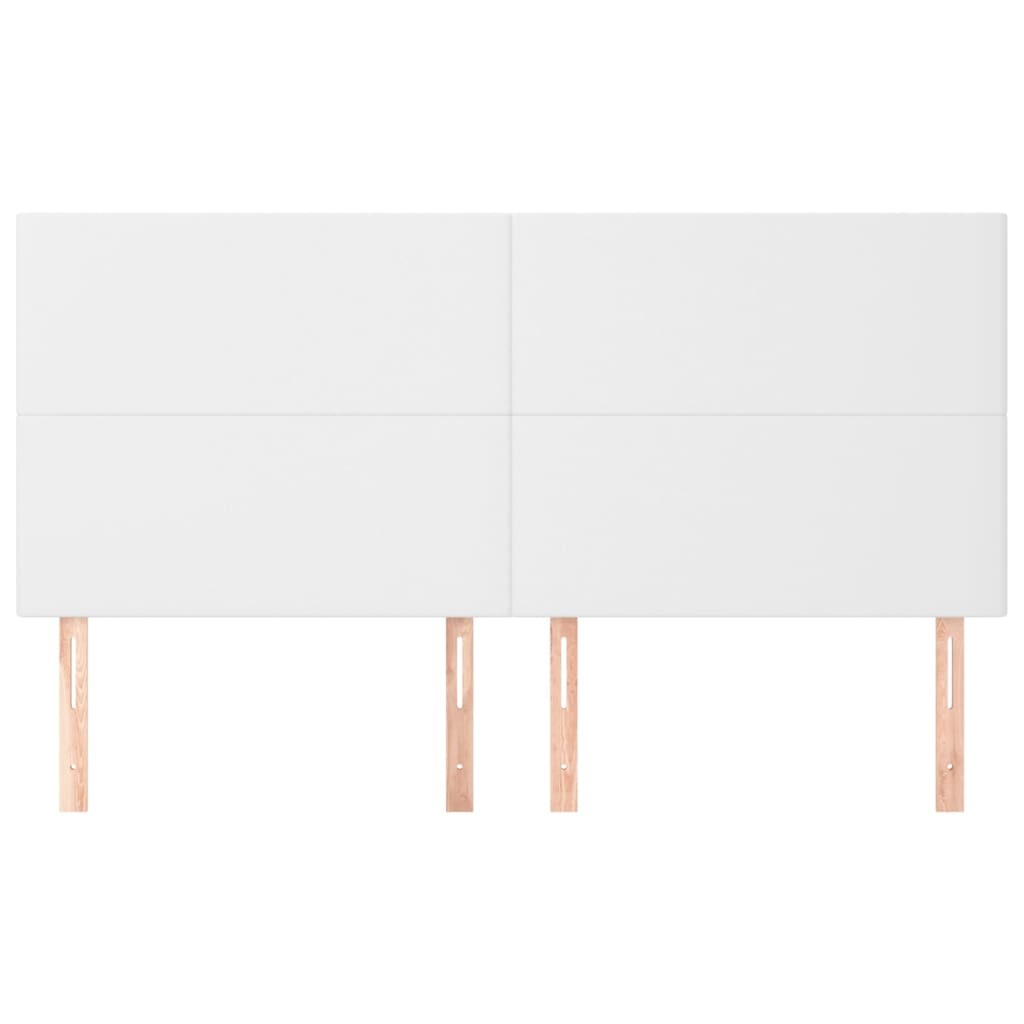 Tête de lit blanche 180 x 5 x 118/128 cm similicuir - XIOS