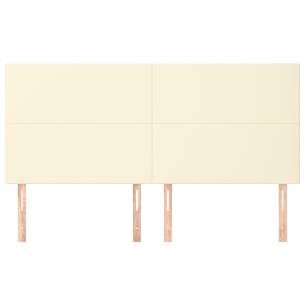 Tête de lit Crème 200x5x118/128 cm Similicuir - XIOS