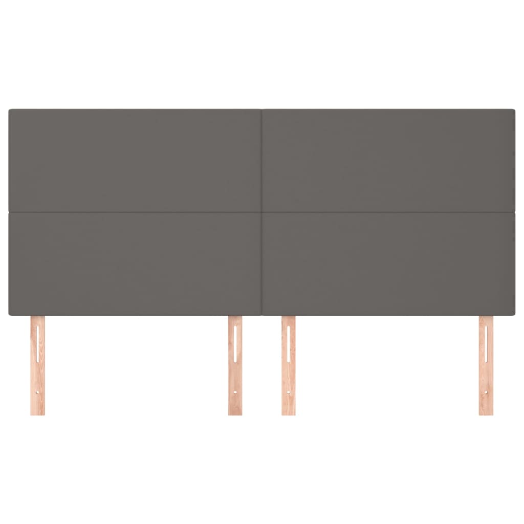Têtes de lit 4 pcs Gris 100x5x78/88 cm Similicuir - XIOS