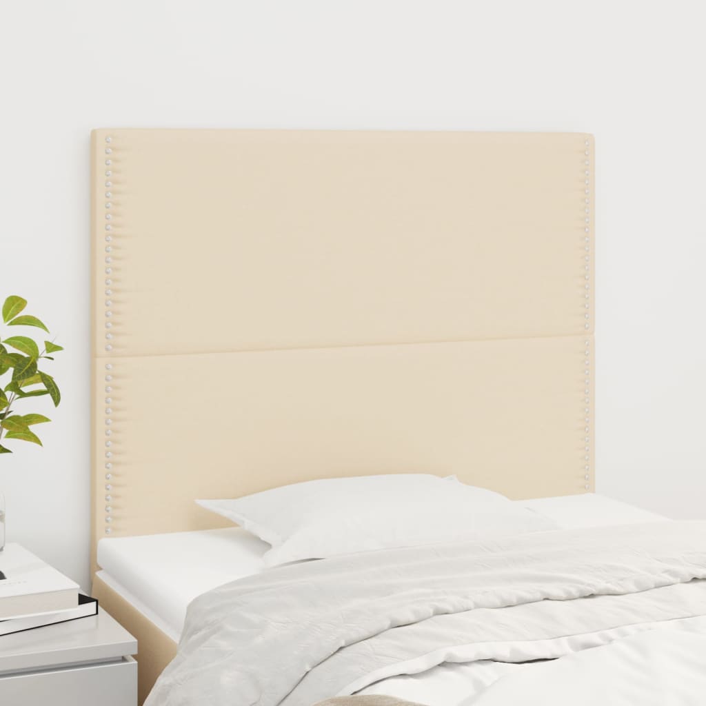 Têtes de lit 2 pcs Crème 90x5x78/88 cm Tissu - XIOS