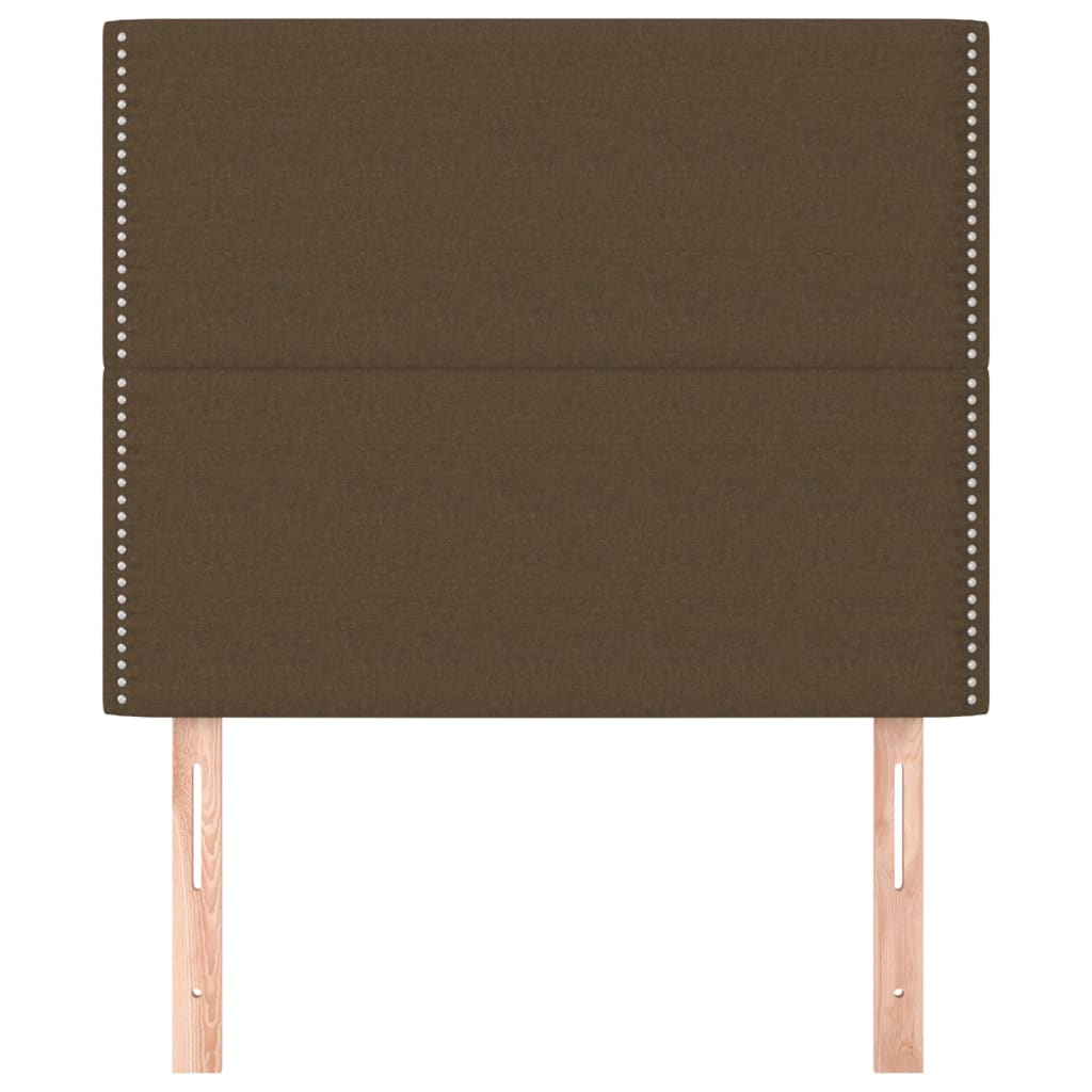 Tête de lit marron foncé 100x5x118/128 cm Tissu - XIOS