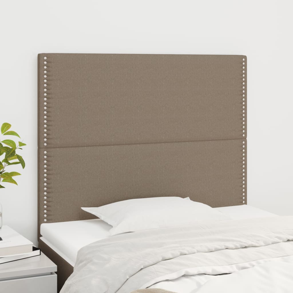 Tête de lit Taupe 100x5x118/128 cm Tissu - XIOS
