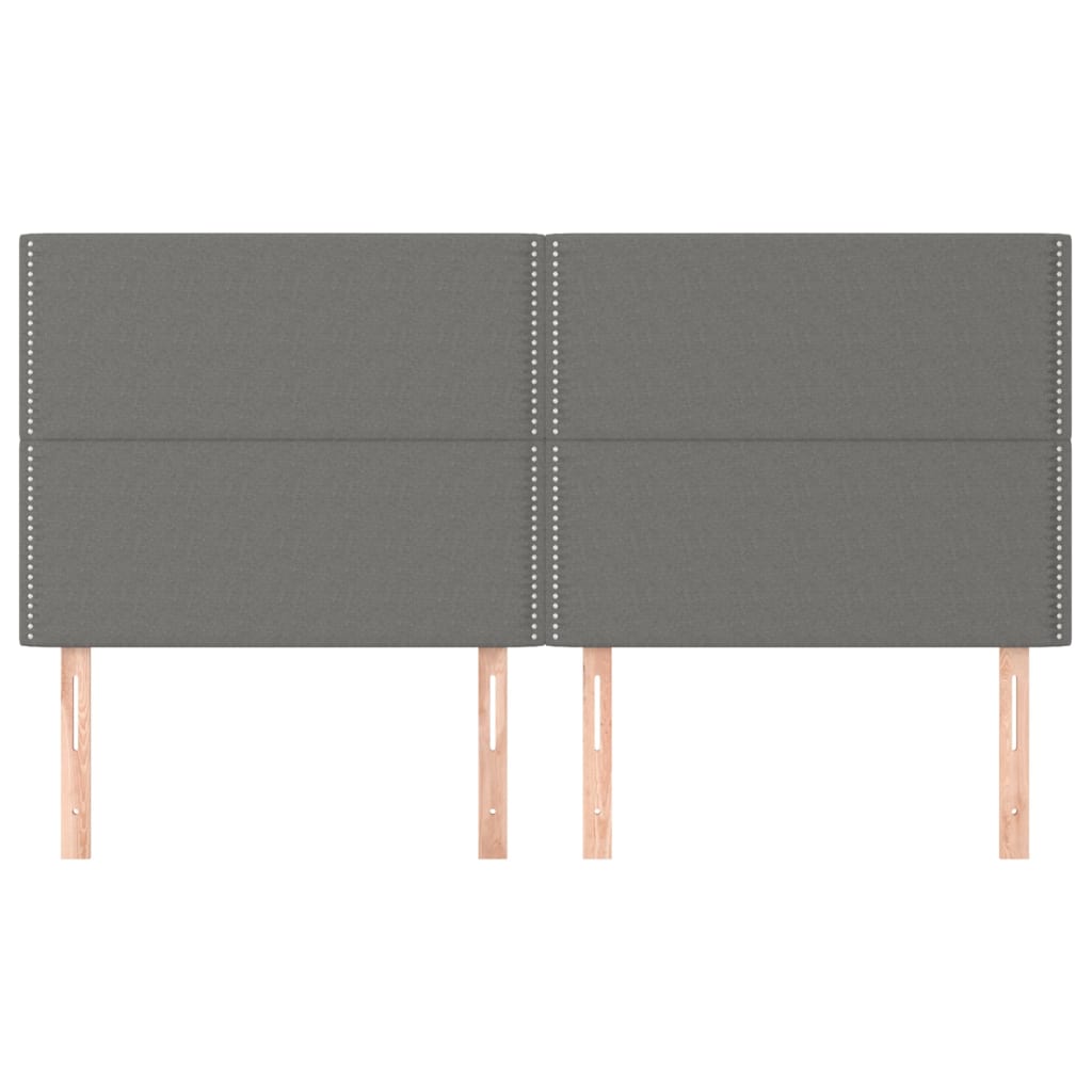 Têtes de lit 4 pcs Gris clair 90x5x78/88 cm Tissu - XIOS
