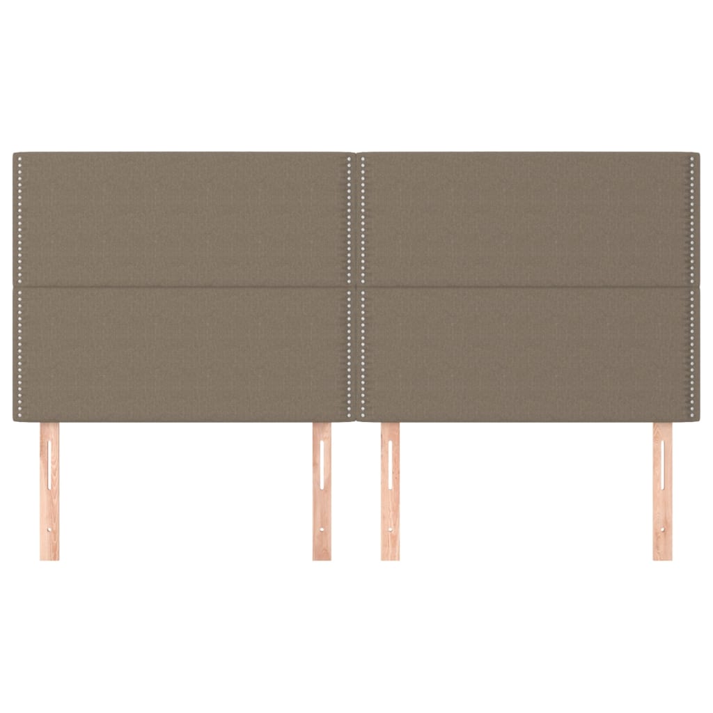 Tête de lit Taupe 200x5x118/128 cm Tissu - XIOS