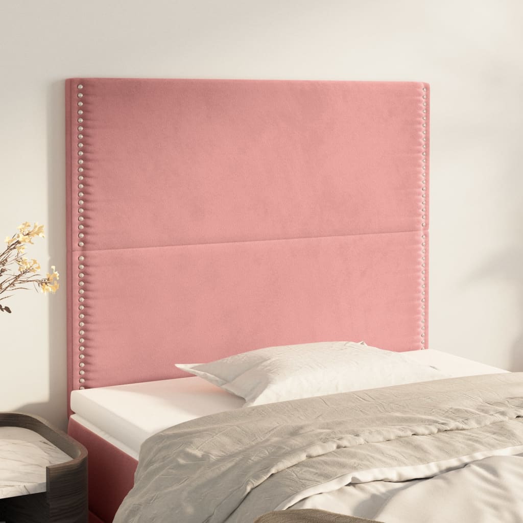 Têtes de lit 2 pcs Rose 80x5x78/88 cm Velours - XIOS
