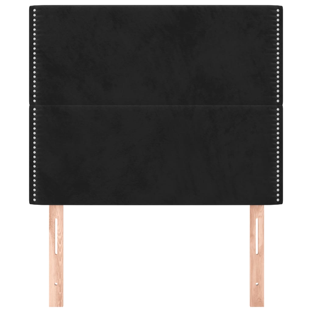 Tête de lit Noir 90x5x118/128 cm Velours - XIOS