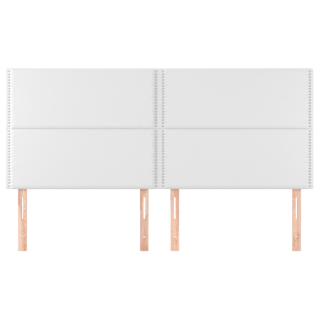 Têtes de lit 4 pcs Blanc 90x5x78/88 cm Similicuir - XIOS