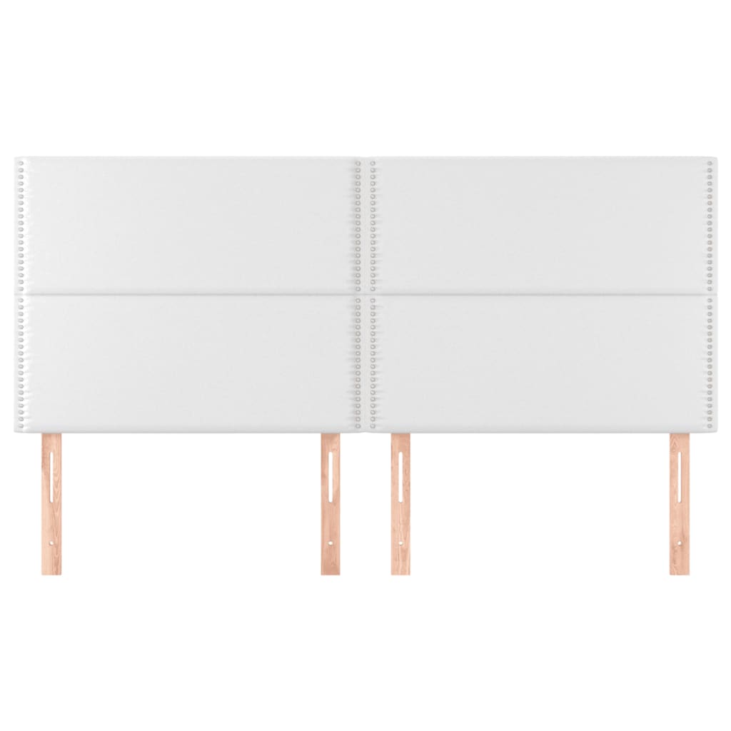 Têtes de lit 4 pcs Blanc 100x5x78/88 cm Similicuir - XIOS