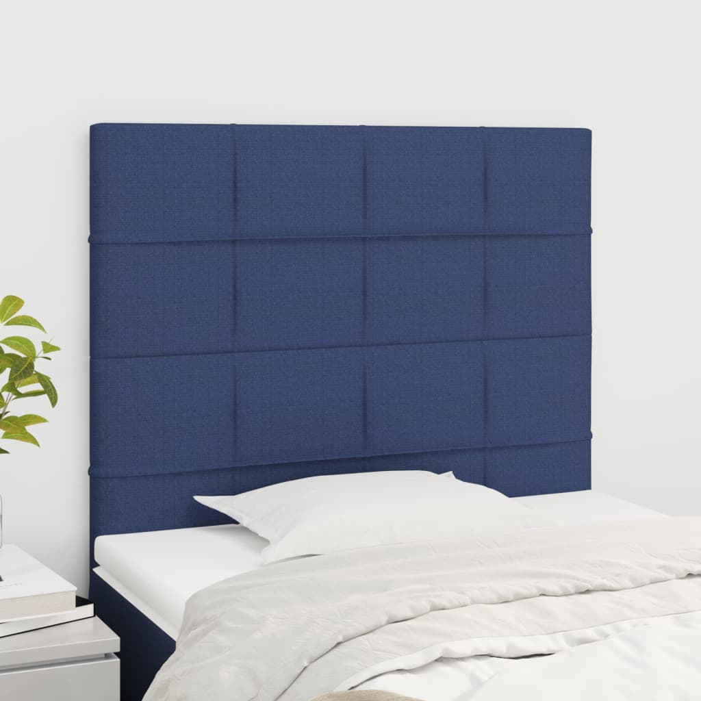 Têtes de lit 2 pcs Bleu 90x5x78/88 cm Tissu - XIOS