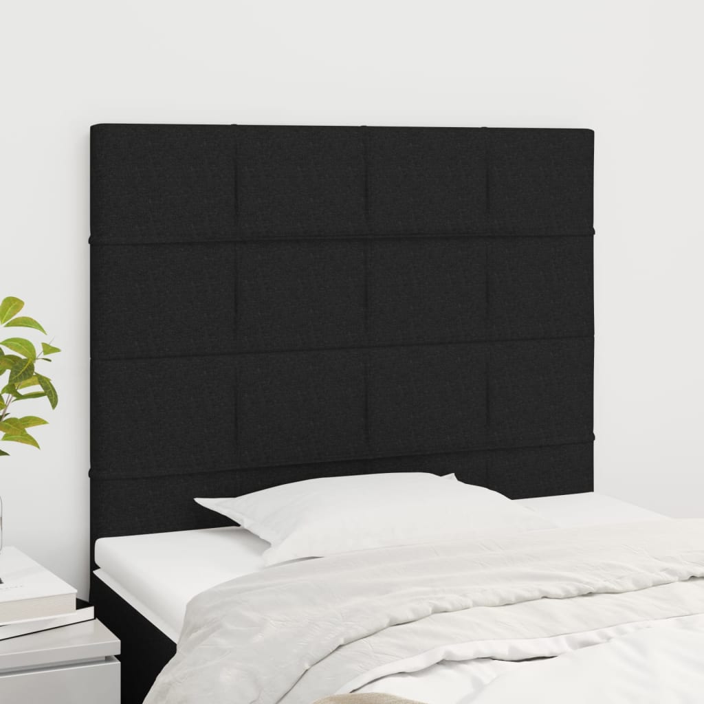 Têtes de lit 2 pcs Noir 100x5x78/88 cm Tissu - XIOS