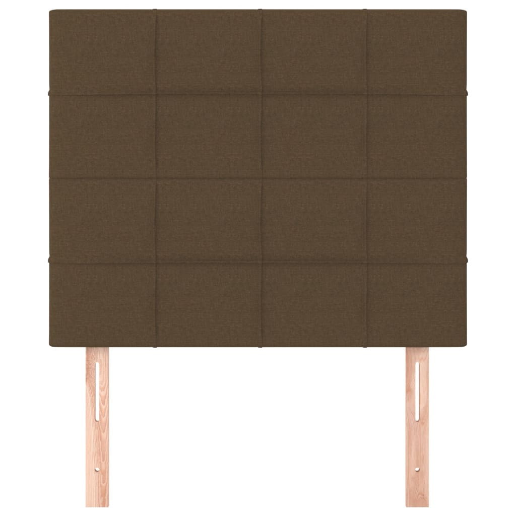 Têtes de lit 2 pcs Marron Foncé 100x5x78/88 cm Tissu - XIOS