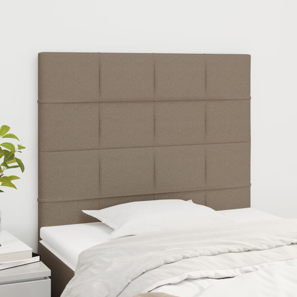 Tête de lit Taupe 100x5x118/128 cm Tissu - XIOS
