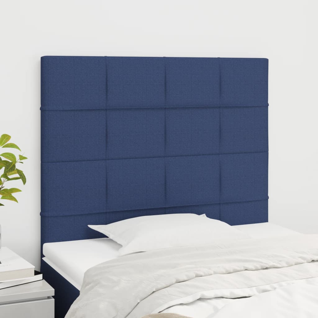 Têtes de lit 2 pcs Bleu 100x5x78/88 cm Tissu - XIOS