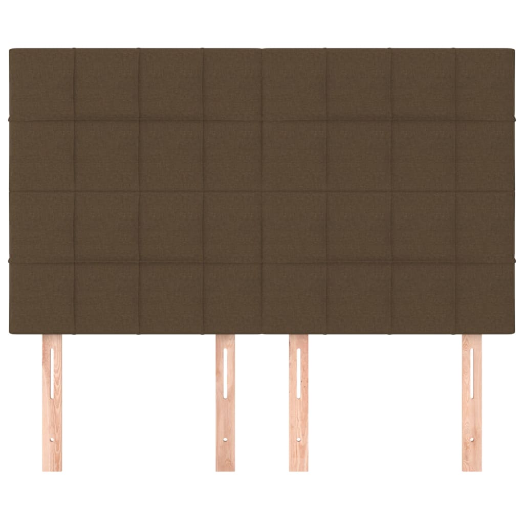 Têtes de lit 4 pcs Marron foncé 72x5x78/88 cm Tissu - XIOS