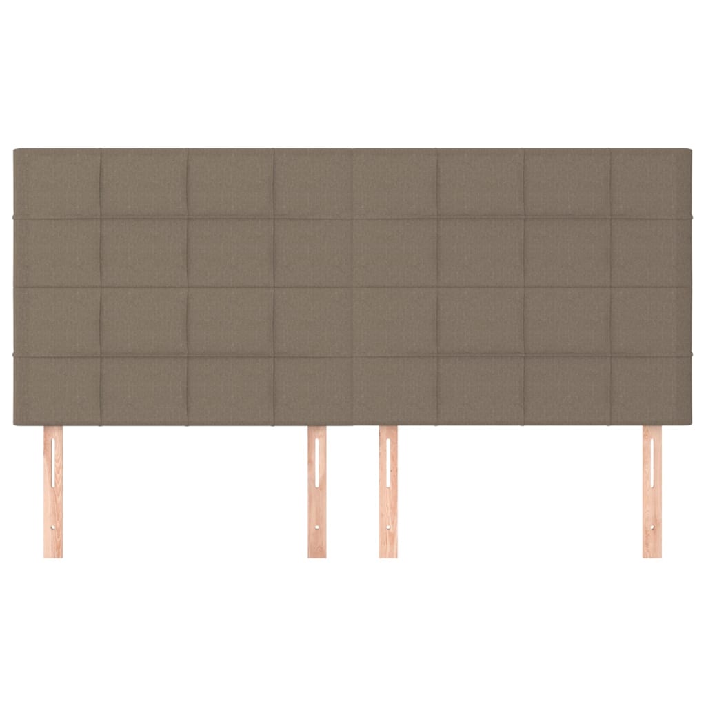 Tête de lit Taupe 180x5x118/128 cm Tissu - XIOS