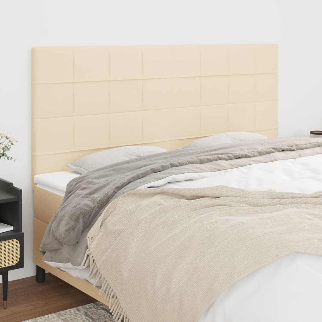 Tête de lit Crème 180x5x118/128 cm Tissu - XIOS