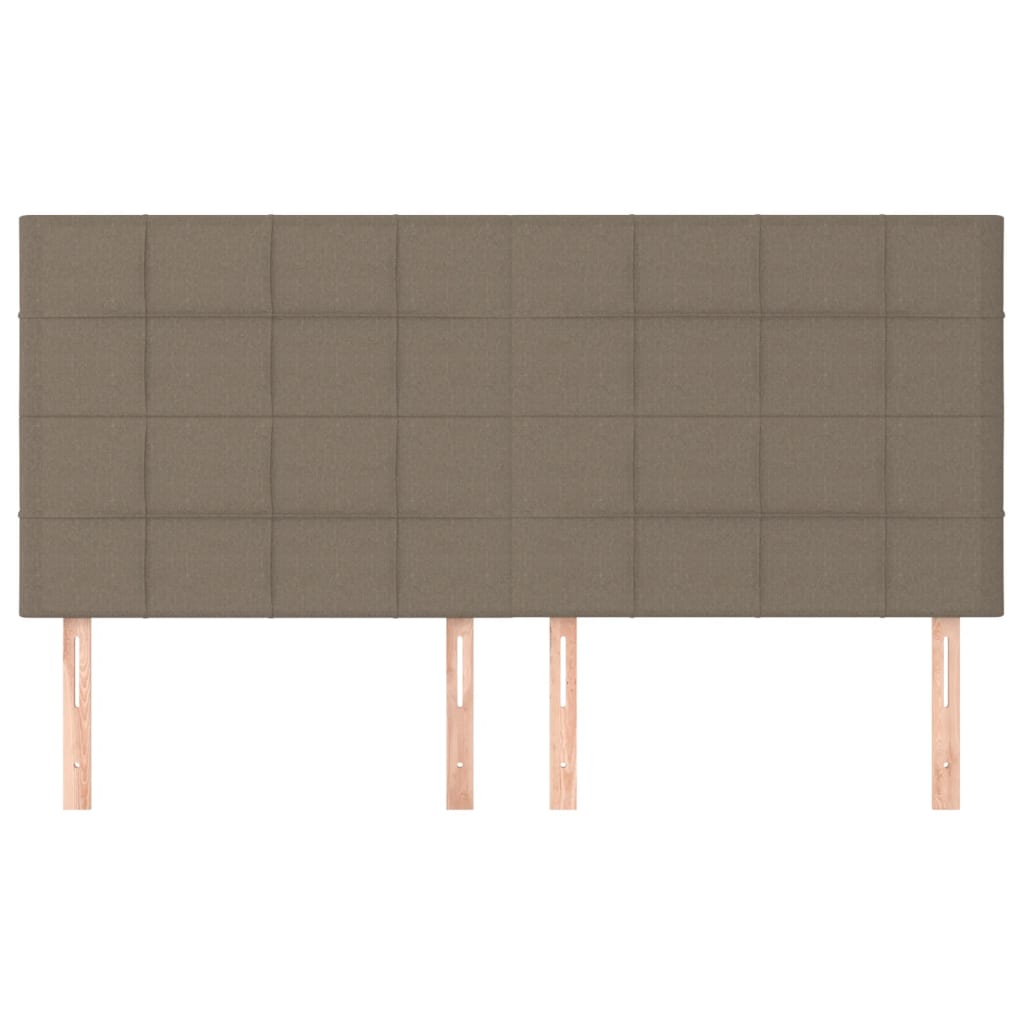 Tête de lit Taupe 200x5x118/128 cm Tissu - XIOS