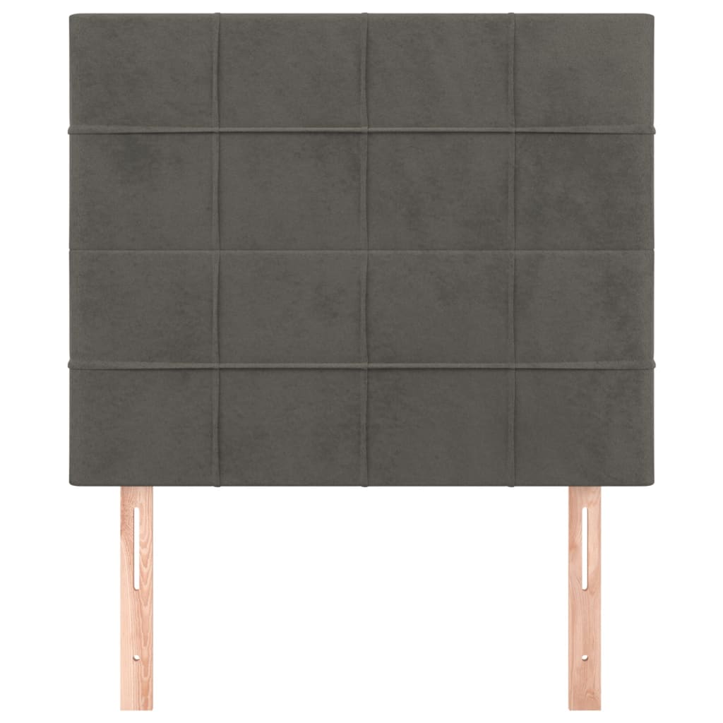 Tête de lit Gris foncé 80x5x118/128 cm Velours - XIOS