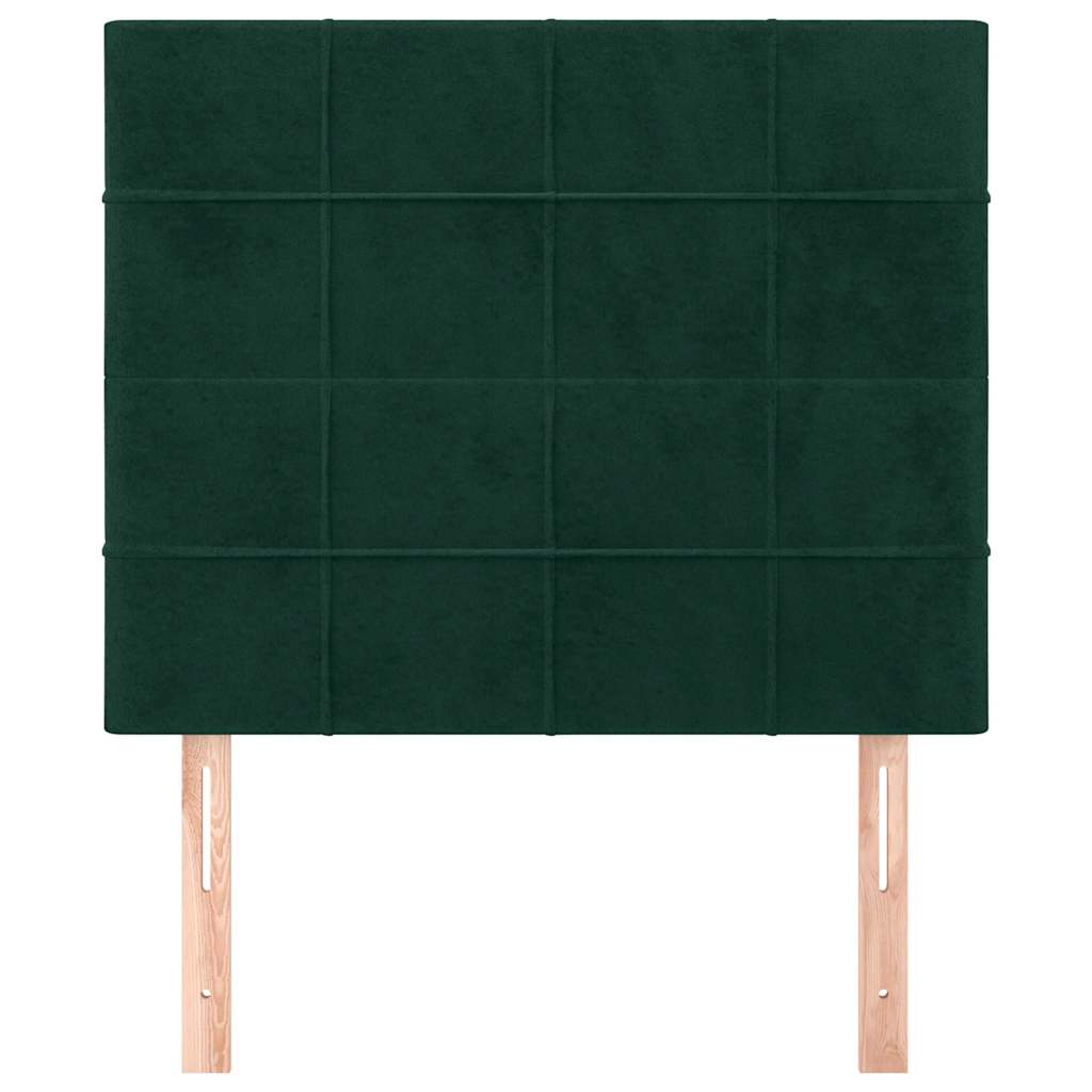 Tête de lit Vert foncé 80x5x118/128 cm Velours - XIOS