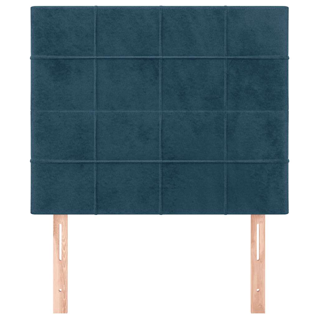 Tête de lit Bleu foncé 80x5x118/128 cm Velours - XIOS