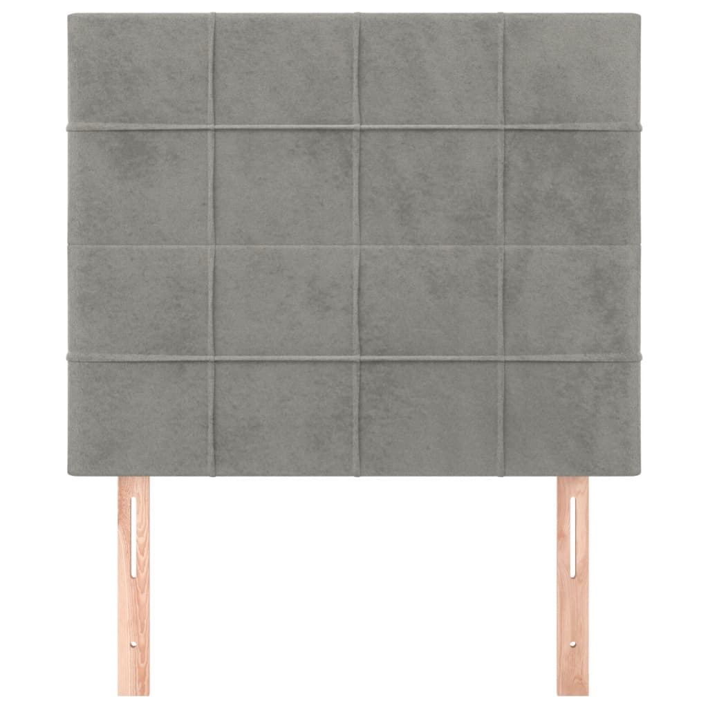 Tête de lit Gris clair 90x5x118/128 cm Velours - XIOS