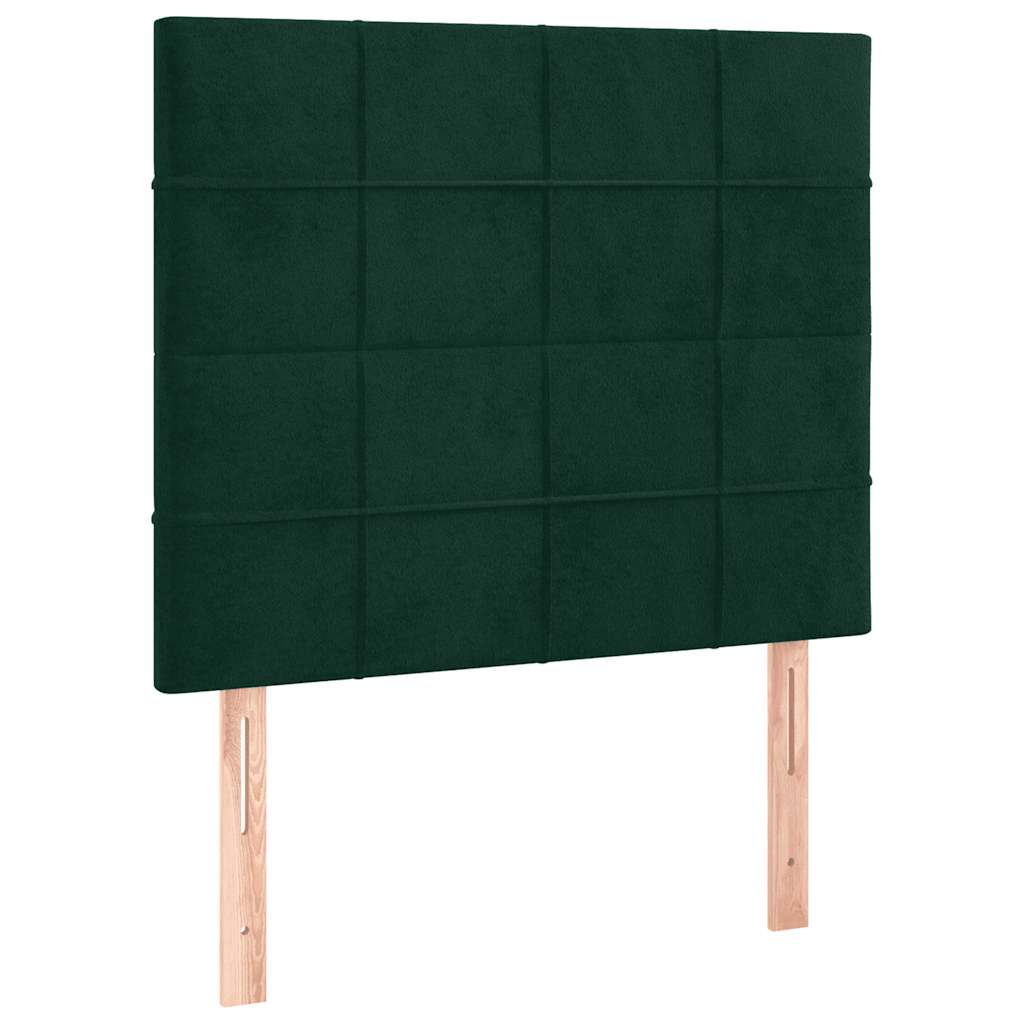Tête de lit Vert foncé 90x5x118/128 cm Velours - XIOS