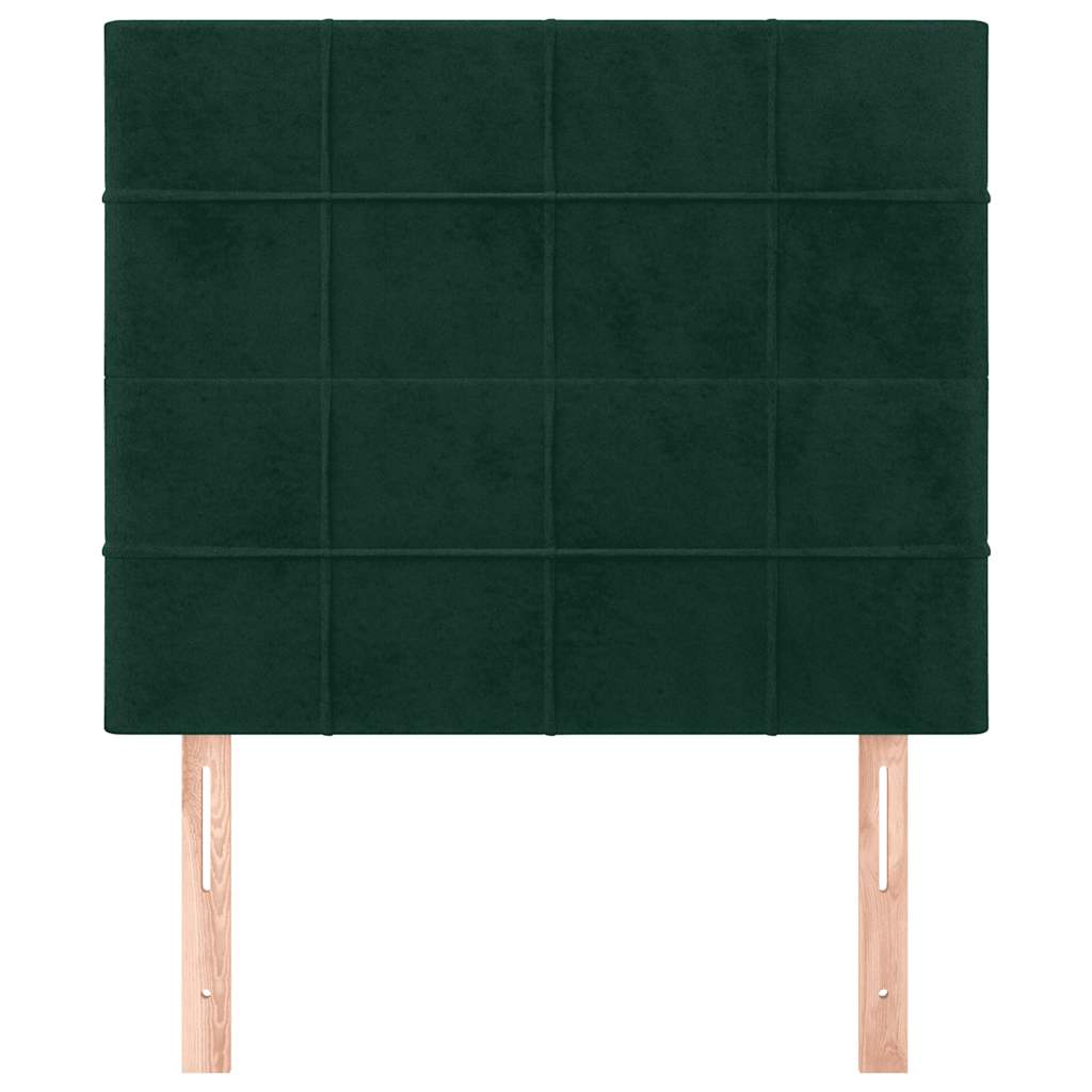 Tête de lit Vert foncé 90x5x118/128 cm Velours - XIOS