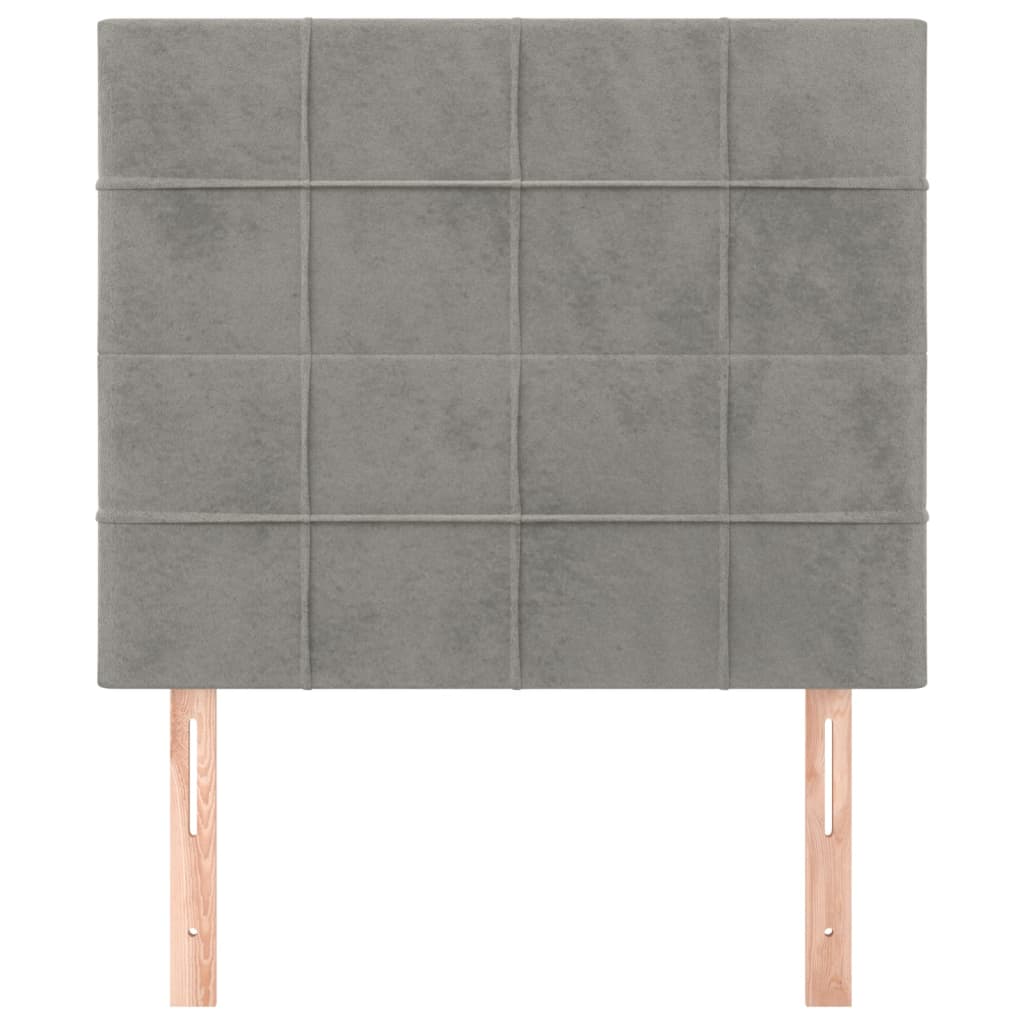 Tête de lit Gris clair 100x5x118/128 cm Velours - XIOS