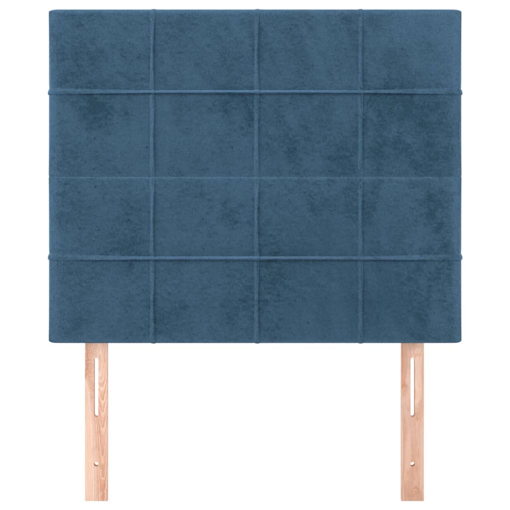 Têtes de lit 2 pcs Bleu foncé 100x5x78/88 cm Velours - XIOS