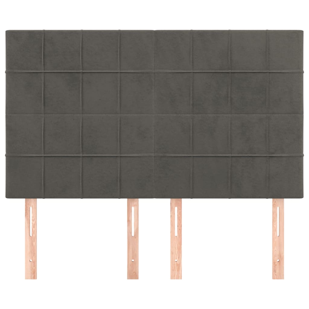Tête de lit Gris foncé 144 x 5 x 118/128 cm Velours - XIOS