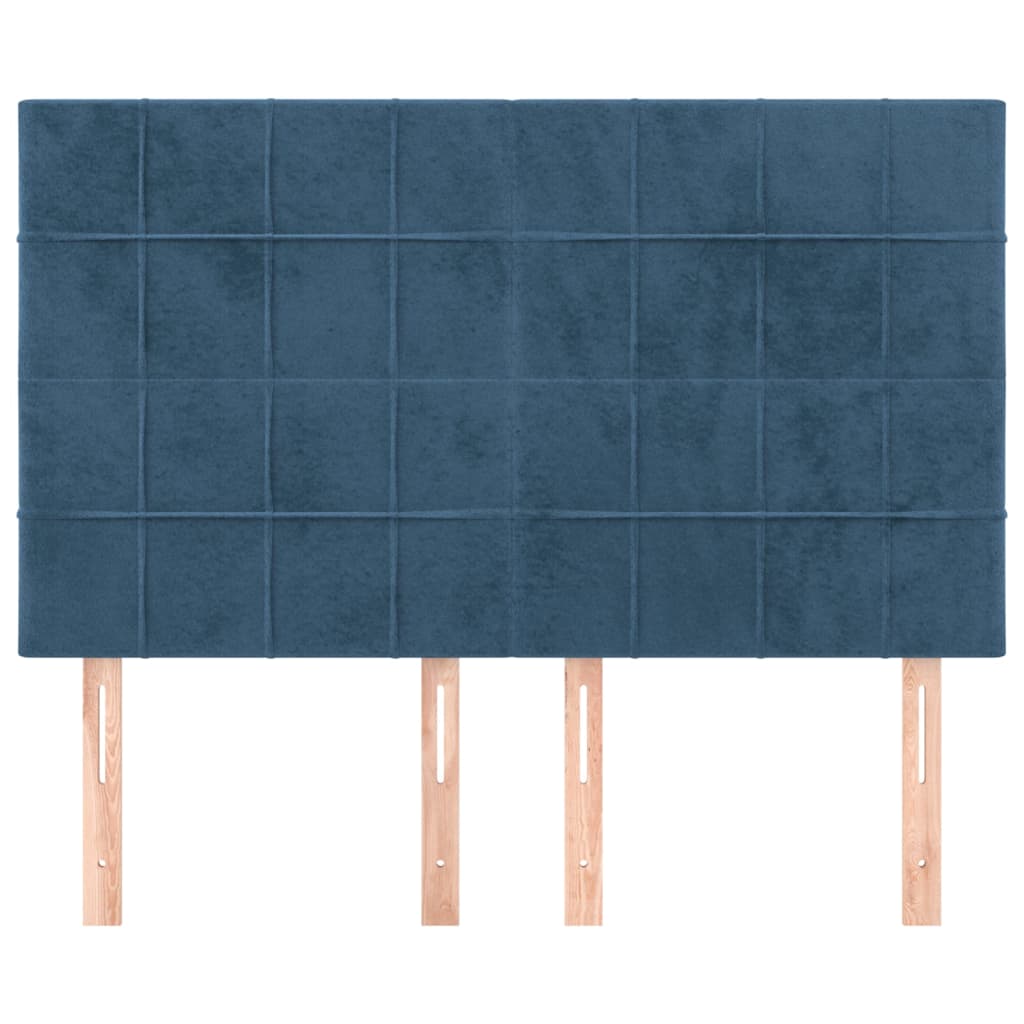 Tête de lit Bleu foncé 144 x 5 x 118/128 cm Velours - XIOS