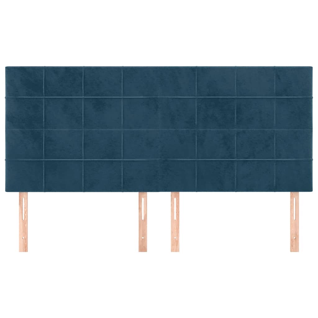 Tête de lit Bleu foncé 160 x 5 x 118/128 cm Velours - XIOS