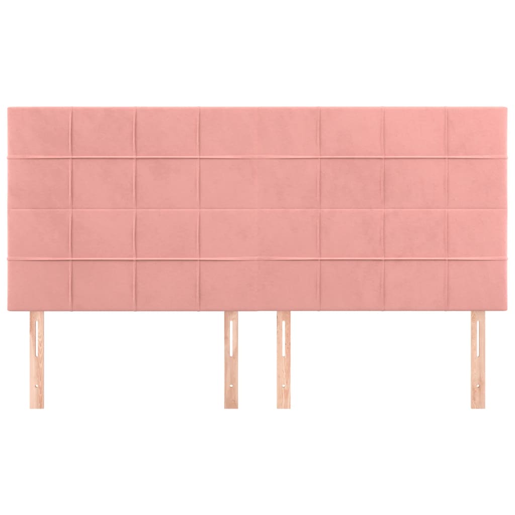 Têtes de lit 4 pcs Rose 80x5x78/88 cm Velours - XIOS