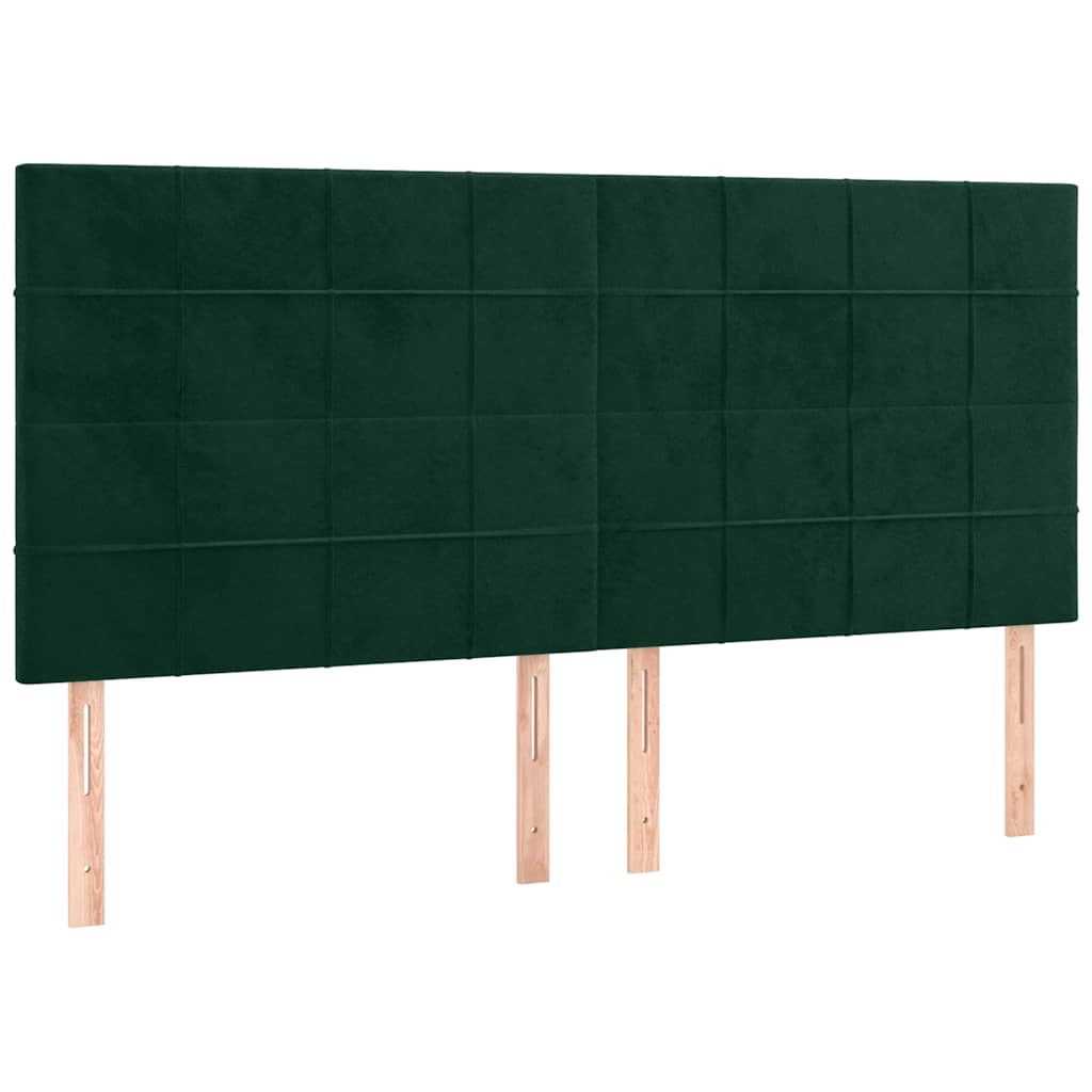 Tête de lit Vert foncé 180x5x118/128 cm Velours - XIOS